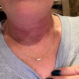 Kendra Scott Gold Necklace with Clear (Diamond like) Gemstone